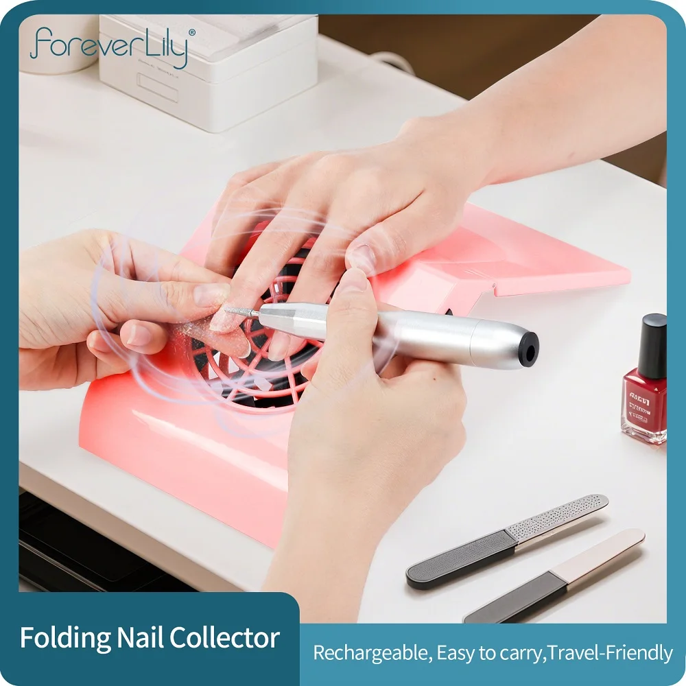 

Mini Nail Dust Collector Electric Nail Drill Pen Manicure Pedicure Nail Vacuum Extractor Nail File Bit Milling Cutter with UV