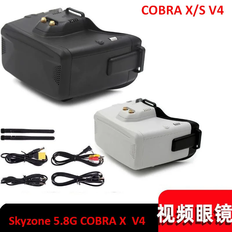 Skyzone X-V4 5.8G Head mounted Video Glasses FPV Perspective Traverse Aircraft Fixed Wing Model