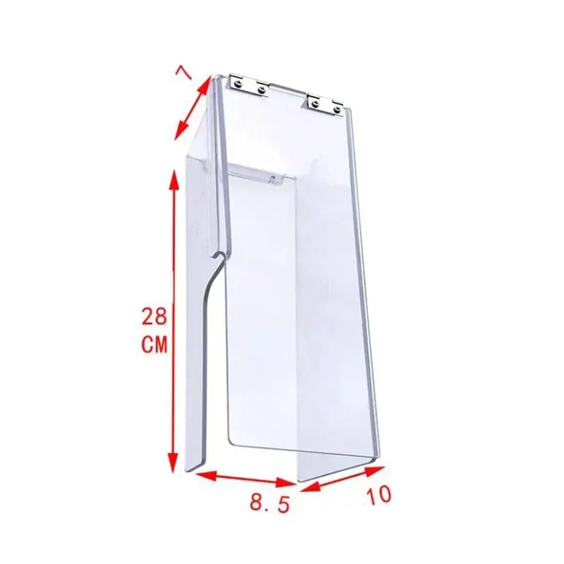 Smart door lock waterproof cover fingerprint lock outdoor flip cover rainproof transparent plastic cover 28×10×8.5cm