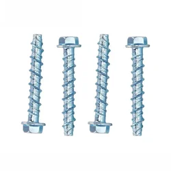 5Pcs Self Tapping Screws Set Hexagonal Self Cutting Anchor Bolt Concrete Cement Self-cutting Screw Expansion Nail Screws Kit M6