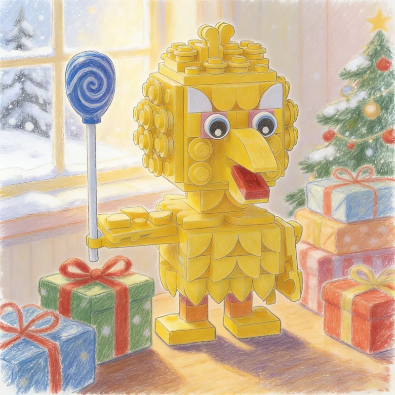 212pcs MOC Brickheadz Big Bird Sesame St Model Building Blocks Festival Gifts Architecture DIY Toys Creative Idea Education