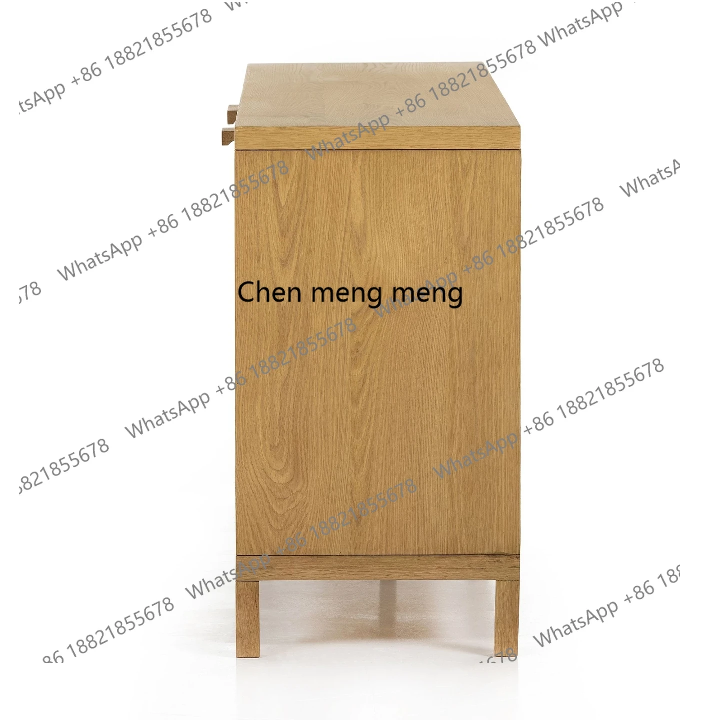Italian simple retro dining side cabinet, living room, bedroom, tree bark, storage cabinet
