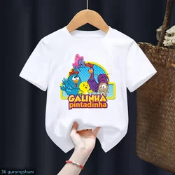 New Kids tshirt Cute Contos CláSsicos Com A Galinha Pintadinha Cartoon tshirt Summer Boys t-shirts Fashion Kawaii Girls t shirts