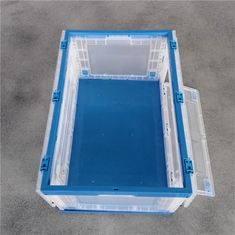 Stackable Plastic clear Storage Folding Us General Tool Container Box Crate Containers Bin with Lid