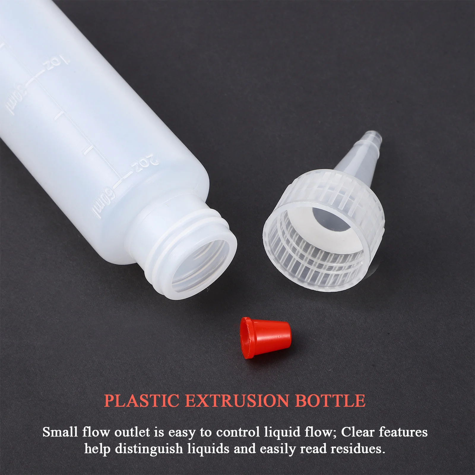 20 Stuks Plastic Knijpflessen Voor Keukens Ambachtelijke Kamers Gemakkelijk Transparant Lichaam 2 Trechters Knijpflessen Met Nozzles