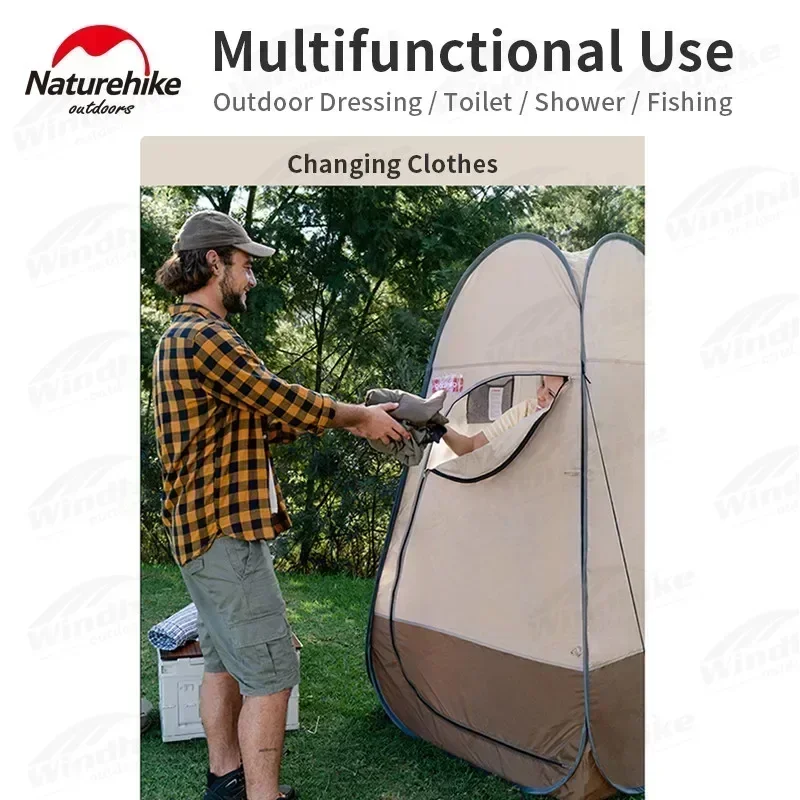 Naturehike Toilet Shower Tent Tourist Shower Camp Outdoor Mobile Bath One Person Beach Canopy Lightweight Camping Quick Build