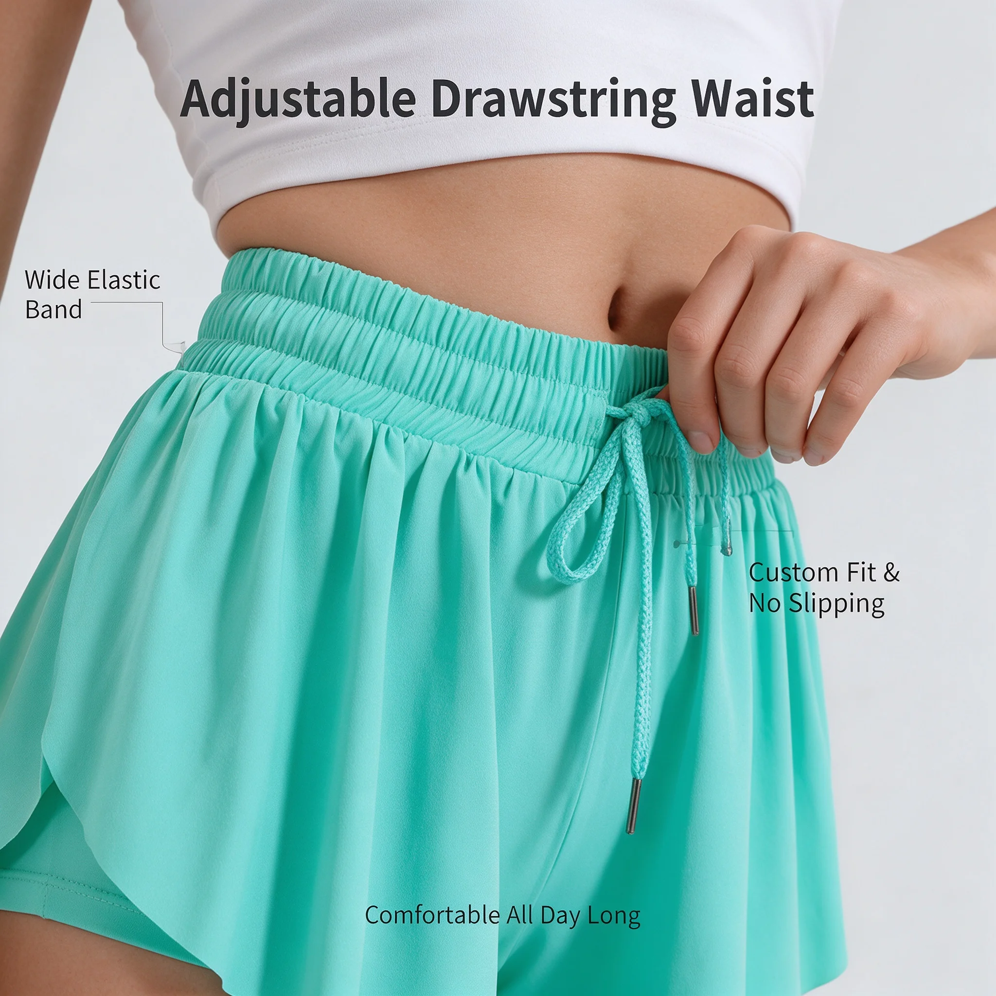 Stown 2 in 1 Women Flowy Athletic Skort Jogger Shorts Gym Yoga Workout Running Tennis Casual Lounge Comfy Outfit