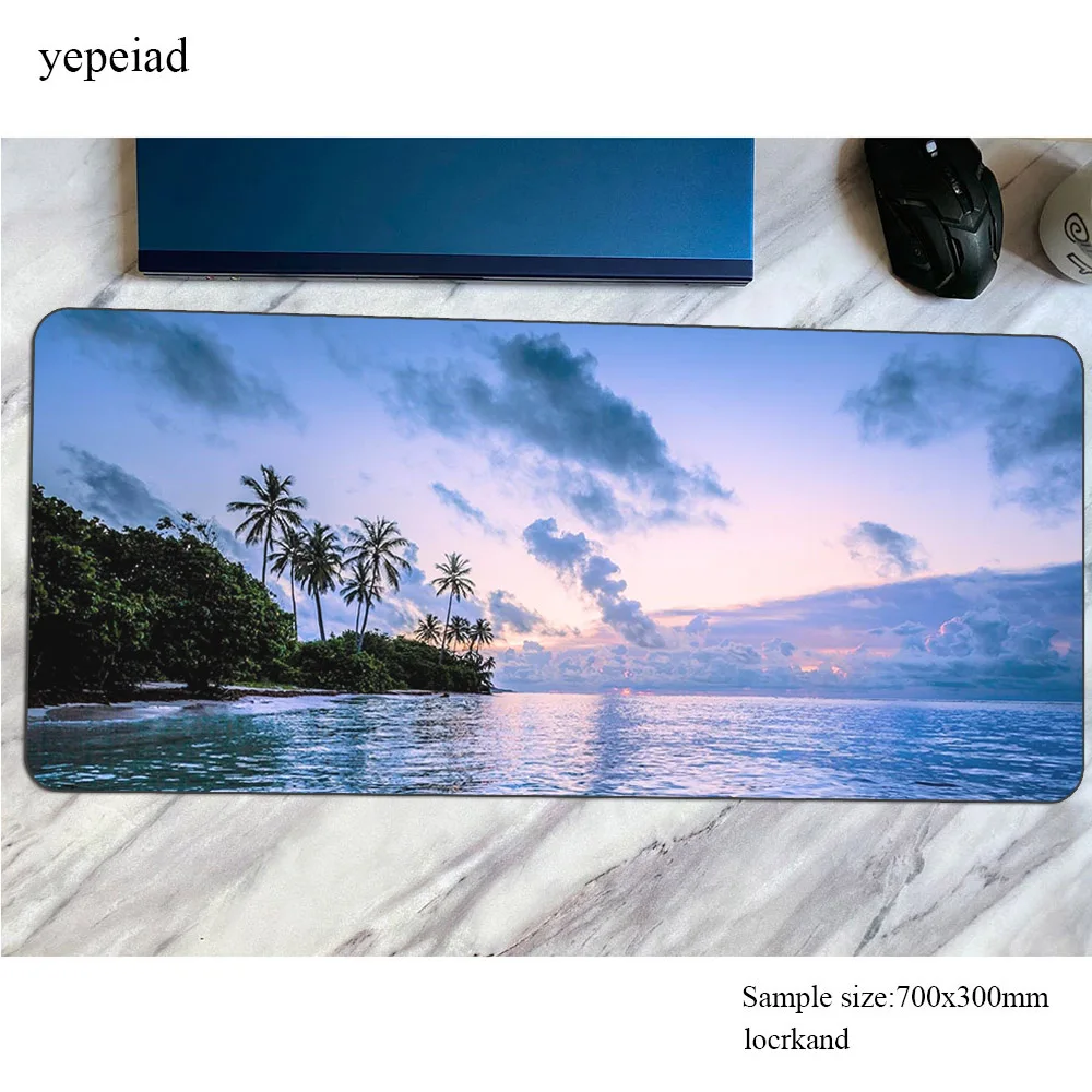 Beach Palm mousepad cool new 900x400x4mm Computer mouse mat gamer gamepad pc Adorable gaming mousemat desk pad office padmouse