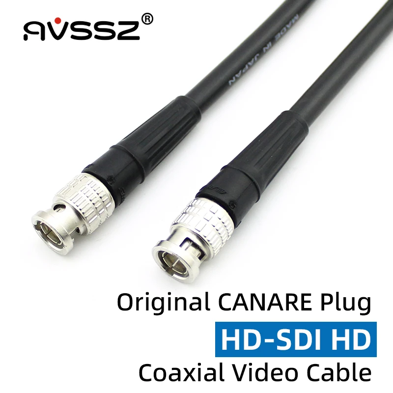 DIY CANARE 75 ohm HD-SDI HD wideo linia koncentryczna zimno zaciskane lutowane BNC/Q9 wtyczka BCP-B3F BCP-B4F BCP-B5F, L-3CFB L-4CFB + L-5CFB