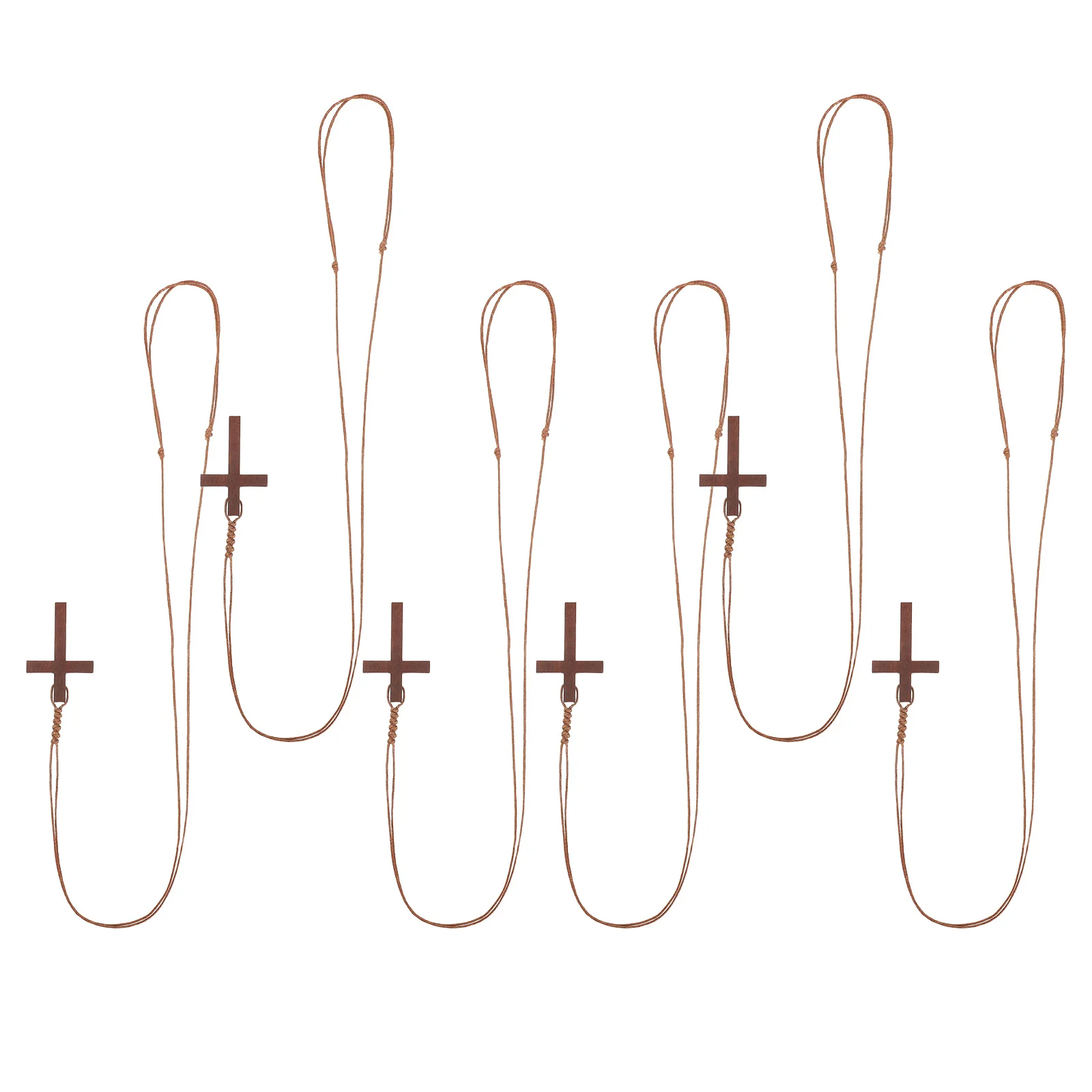 

6pcs Wooden Natural Wood Jesus Pendant Christian Jewelry For Men Women Baptism Christmas Gift Car Rearview Mirror