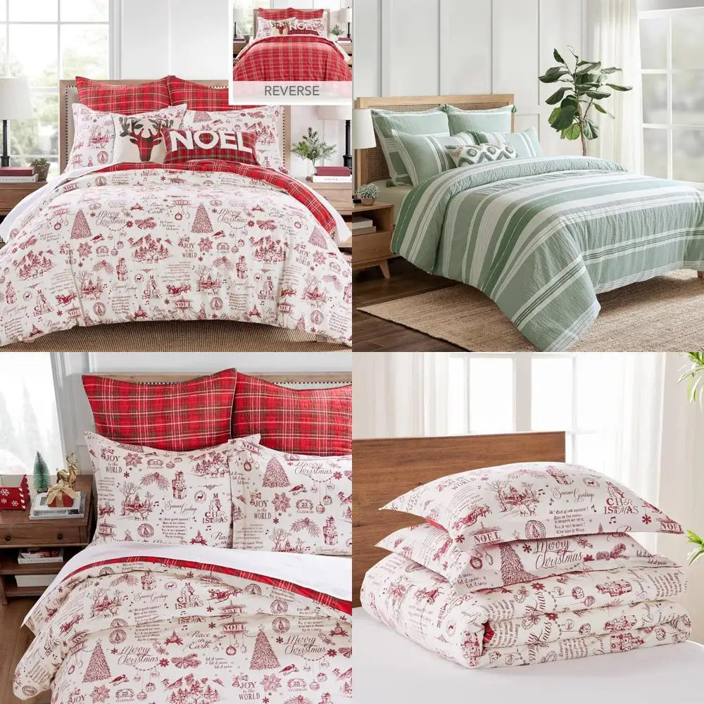 

Levtex Yuletide King Size Holiday Duvet Cover Set with 106x94 Cover and 20x36 Pillowcases