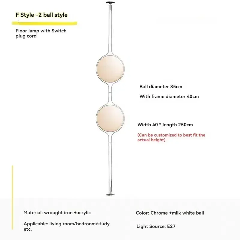 Nordic minimalistische bal nachtkastje LED vloerlamp plafond kroonluchter kunst hangende hanglampen home decor artikelen woonkamer slaapkamer