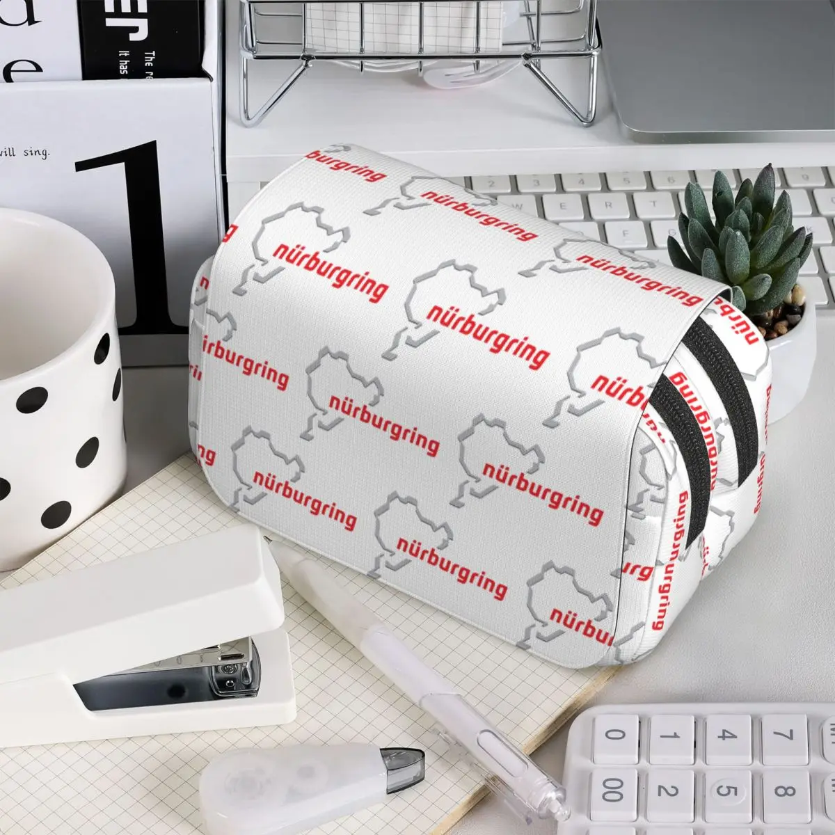 Race Track Germany Nurburgring Pencil Case for Kids Gifts Pen Box Pencil Bag Stationery Supplies Pen Holder Bag