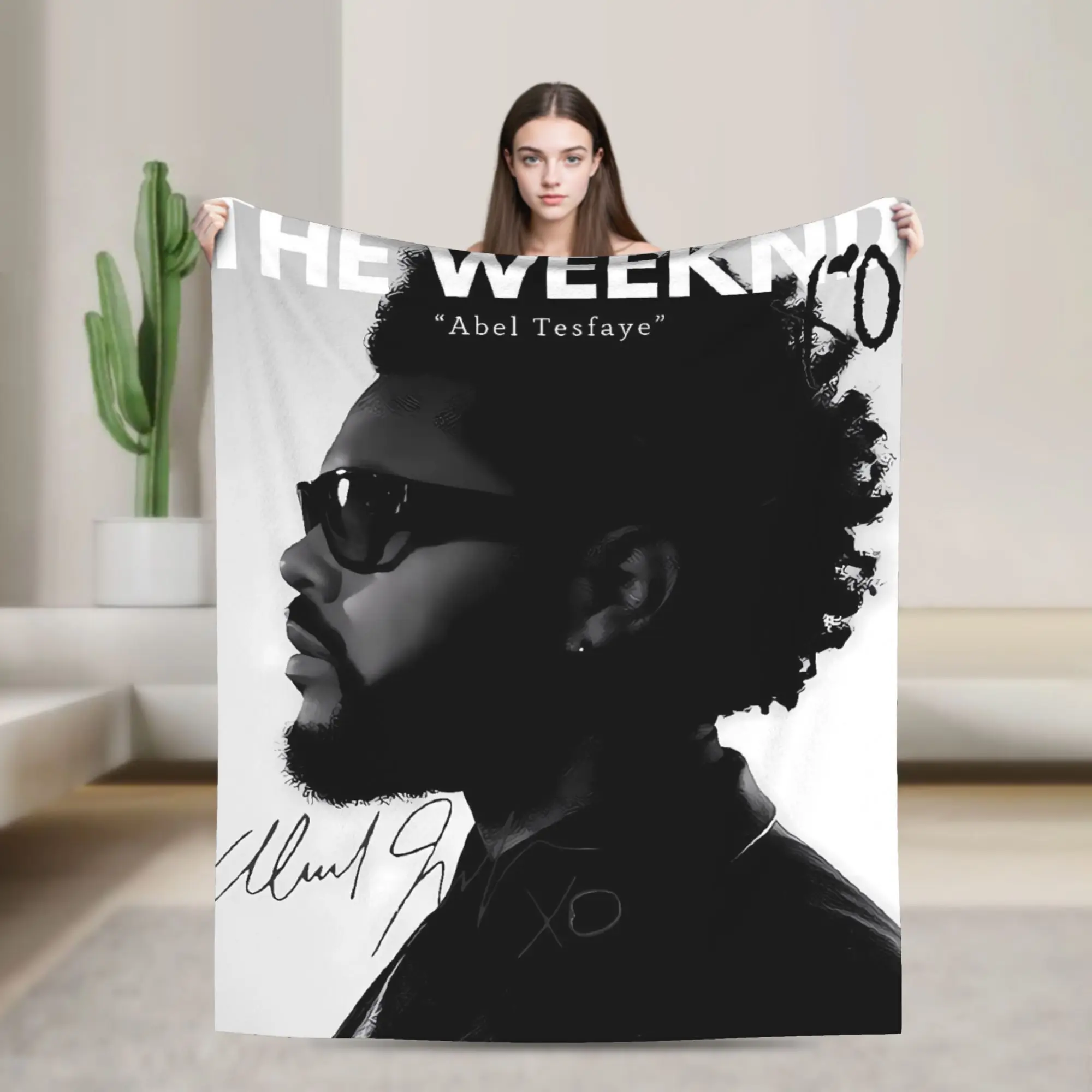 

The Weeknd XO Album Blanket Decorative Flannel Throw Blanket For Home Decor Warm Custom DIY Quality Bedspread Birthday Gift