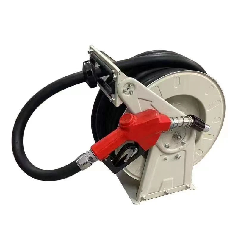 

Fuel Hose Reel 10-25M Retractable Diesel Cord Reel W/ Automatic Refueling Gun for Garden Watering Car Tank Truck Washing