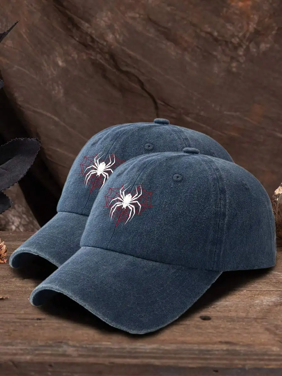 

Unisex Spider Web Embroidered Adjustable Baseball Cap Soft Cotton Casual Outdoor Hat