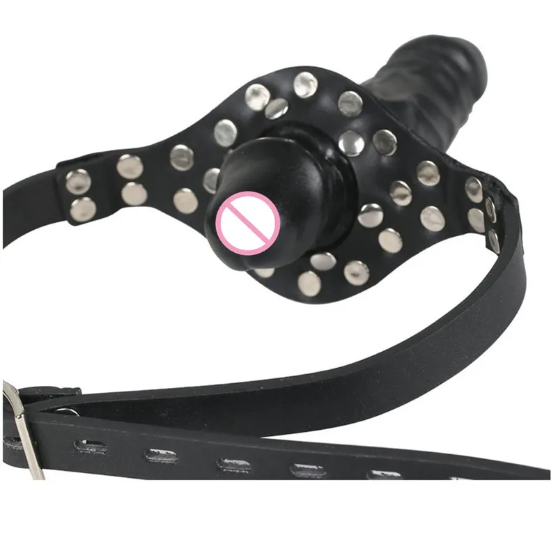 Double-Ended Mouth Gag Strapon Dildo Fetish Bdsm Bondage Penis Harness Erotic Sex Toys Products for Adults Couples Games