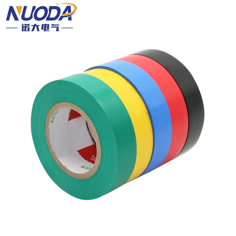 NUODA PVC Electrical Tape Voltage Resistant 600V High Adhesive Waterproof Insulation Electrical Tape image 3