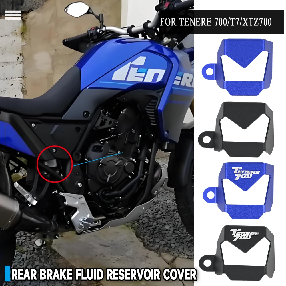 

Motorcycle Accessories Rear Brake Fluid Reservoir Cover Protector For Yamaha Tenere 700 T7 XTZ700 2019 2020 2021 2022 2023 2024