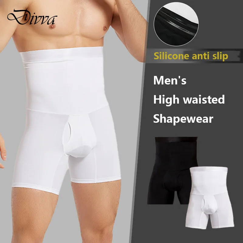 Culotte Amincissante de Contrôle de l'Abdomen et du Ventre pour Homme, Sous-Vêtement de Compression, Entraîneur de Taille Haute