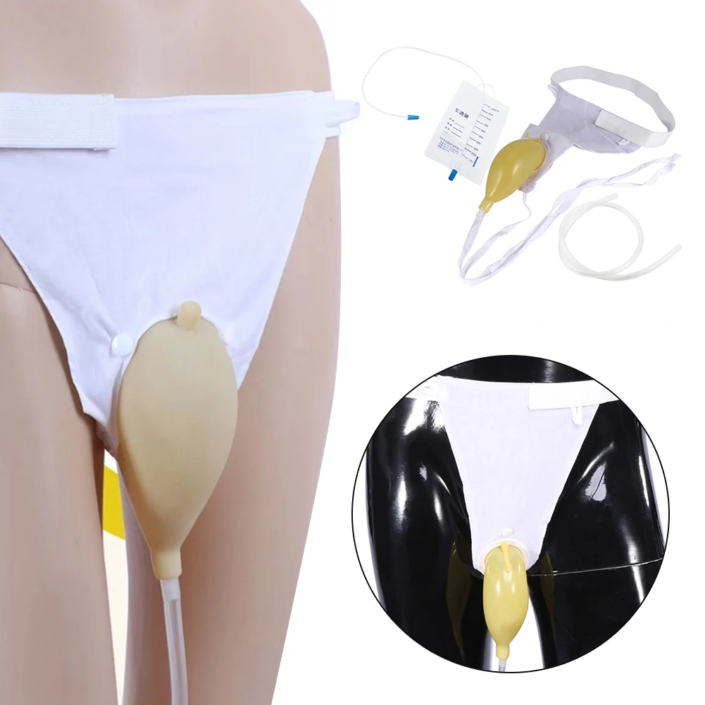 Reuseable Latex Soft Urinal Bag Kit Sturdy Spill Proof Pee Collectors for Urinary Incontinence Paralyzed Sicks