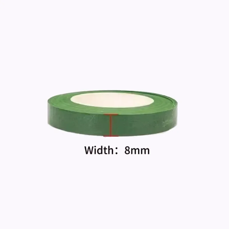 1-10rolls Bouquet Floral Stem Tapes Green Self-Adhesive Tapes Florist Flower Wrapping Tape Wedding Party DIY Decoration Supplies image 6