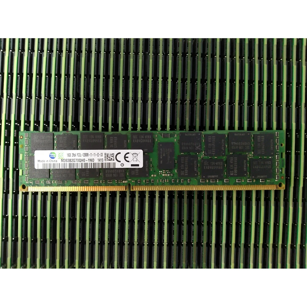 

1 Pcs For Samsung RAM M393B2G70QH0-YK0 16G 16GB 2RX4 DDR3L PC3L-12800R 1600 REG Server Memory