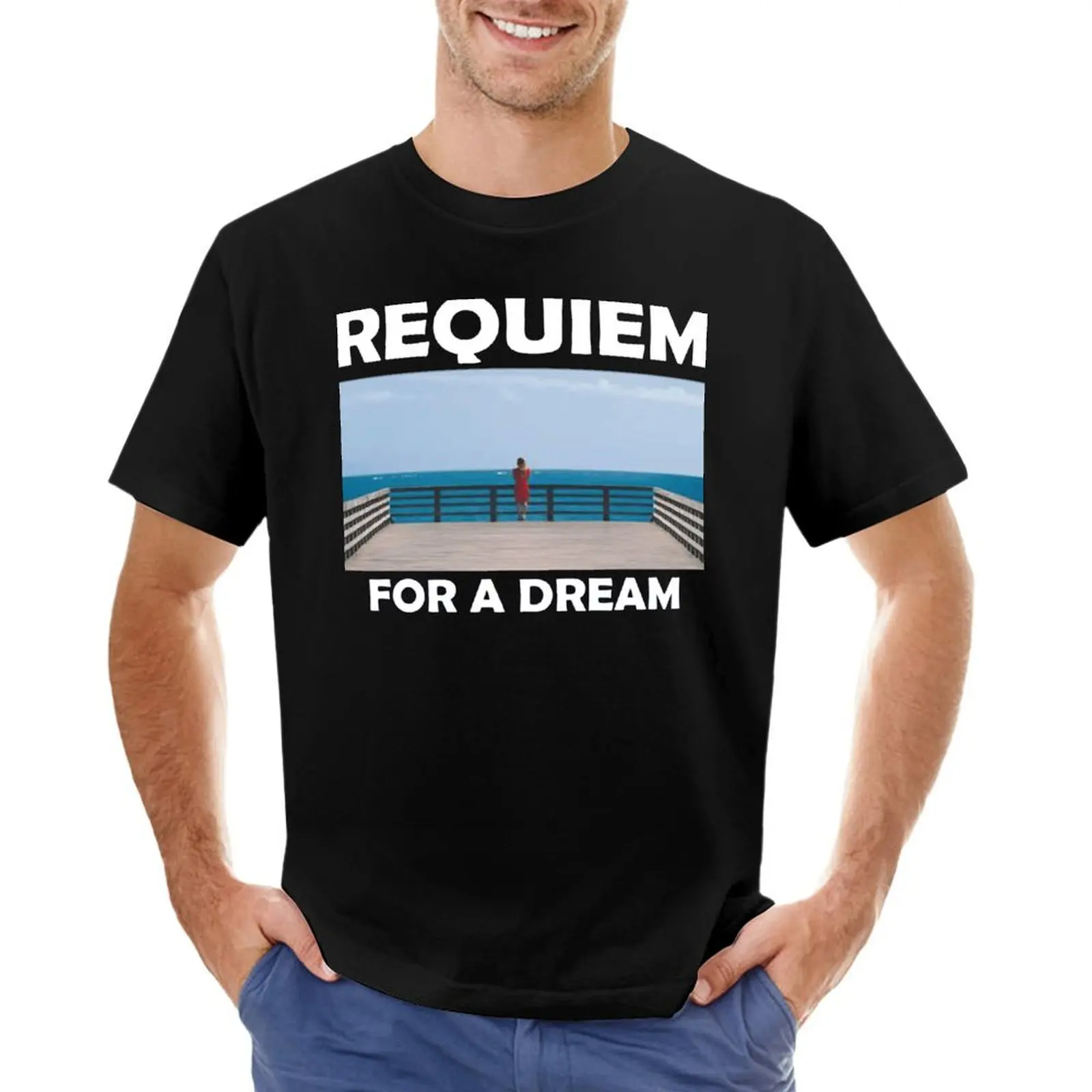 Requiem For A Dream T-Shirt oversizeds Short sleeve tee customizeds black t-shirts for men