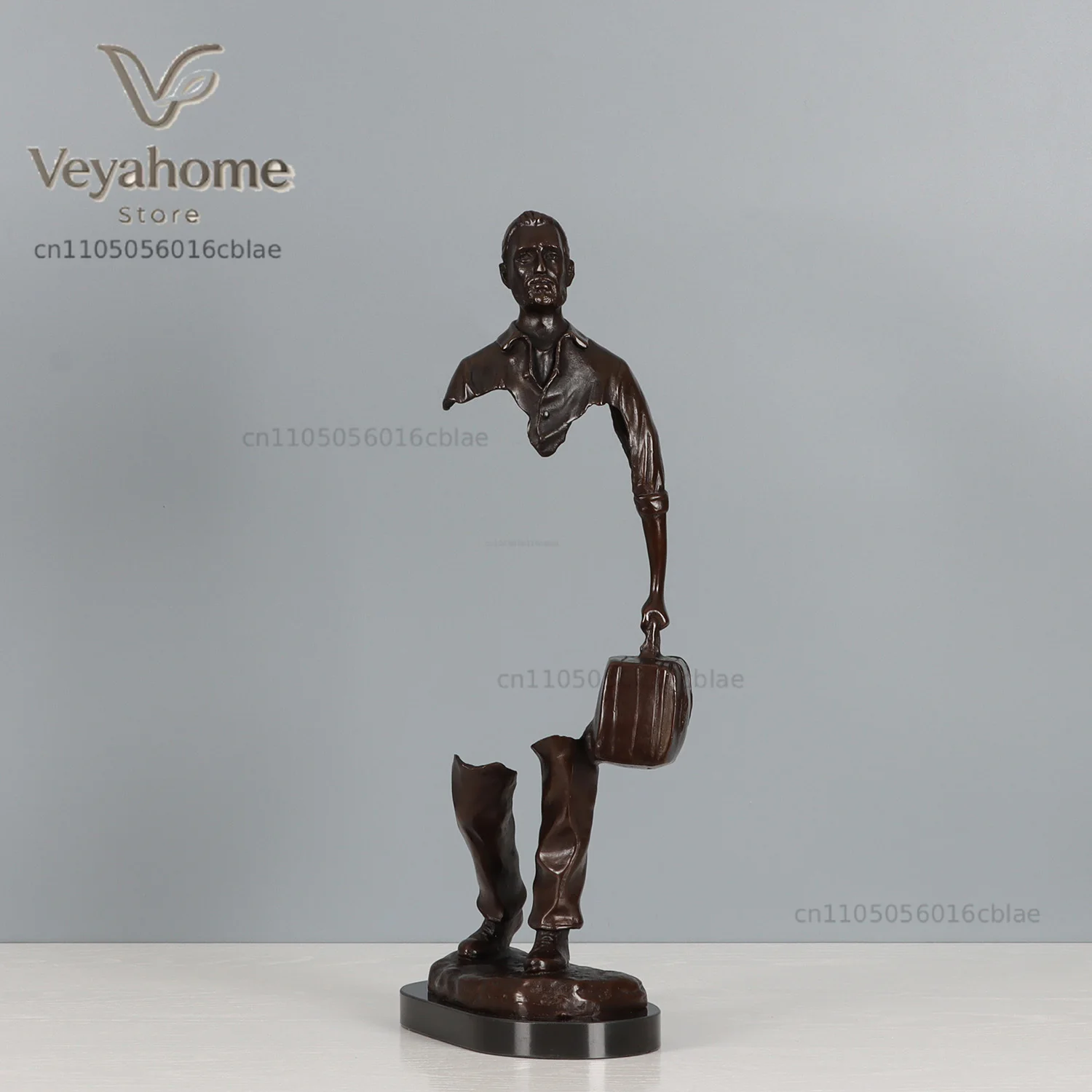 Bronze Traveler Man Statue Figurine Abstract Famous Bruno Catalano Sculpture Handmade Home Office Decoration