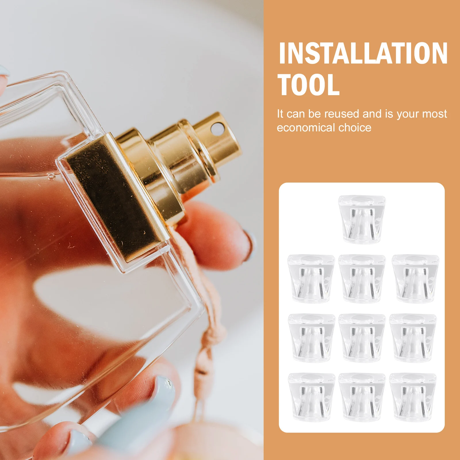 

10pcs Bayonet Bottle Installation Tools Durable Reusable Supply Time-Saving Bottle Nozzle Accessories Portable Plastic Nozzle