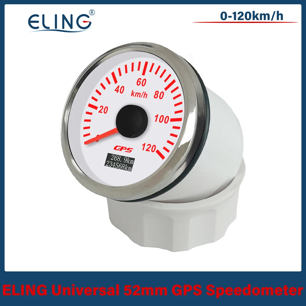 

ELING 52 мм GPS-спидометр 0-30 км/ч 80 км/ч 200 кмч одометр-штатив с GPS-антенной 7 цветов подсветка для автомобиля, лодки, универсальный