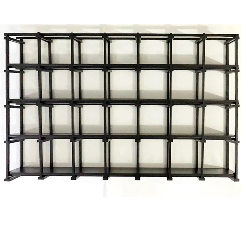 

Display cabinet Display Wall rack Storage Solid wood multi-layer wood lattice rack