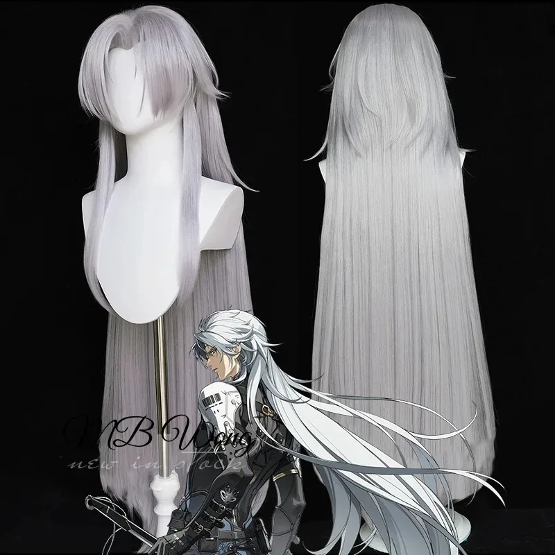 

New Game Wuthering Waves Calcharo Cosplay Dusty Blue Wig 120cm Long style Hair Adult Halloween Carnival Uniform Christmas Prop