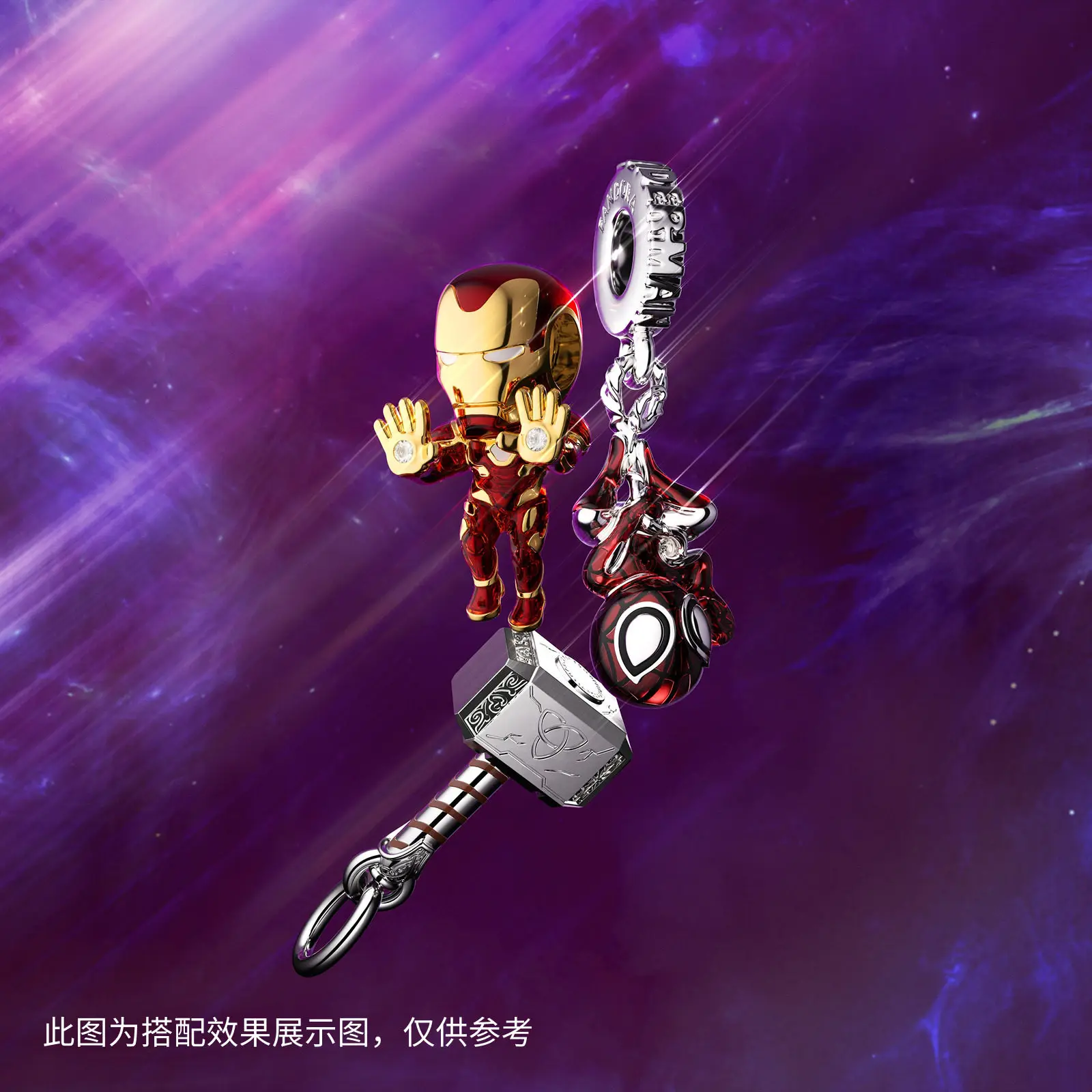 

Marvel Avengers Iron Man Arc Reactor Charm Bracelet Bead With Cubic Zirconia Collectible Jewelry Gift For Superhero Fans