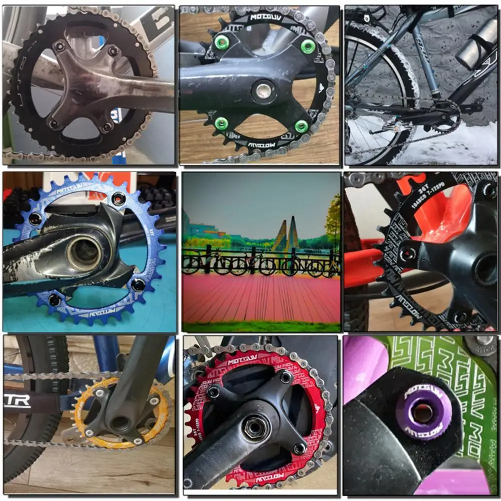 5 buah sekrup Cranket sepeda MOTSUV sekrup pelat MTB jalan aluminium Aloi pelat perbaikan pelat Chainring baut Aksesori bicicleta