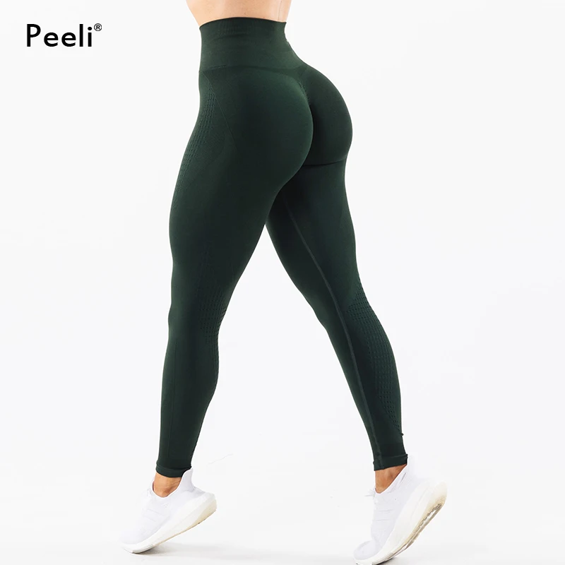 Amplificar el contorno Leggings sin costuras mujeres Scrunch Butt gimnasio Leggings ropa de Yoga Leggings de cintura alta entrenamiento Push Up pantalones de Yoga