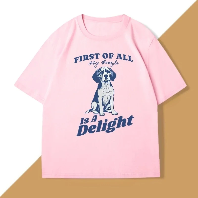 بيغل الكلب تي شيرت لطيف بيغل عاشق تي شيرت المرأة تي شيرت مطبوع موضة الكلب أمي تي شيرت عادية كم قصير تيز الجرافيك تي شيرت