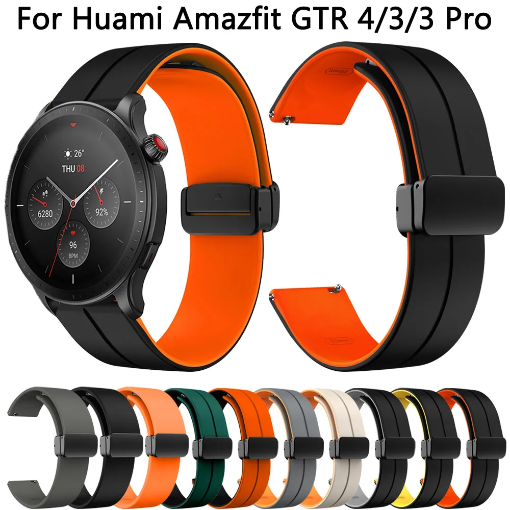 22mm Bracelet Silicone Band For Huami Amazfit GTR 4/3/3 Pro GTR2 Watch Strap for Amazfit GTR3/GTR4/2e Pace Stratos 3 2s GTR 47mm