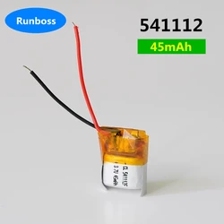 1-10pcs 3.7v 45mah 541112 Small Lithium Polymer Battery For Earphones Hearing Aids Induction Light Bluetooth Headset