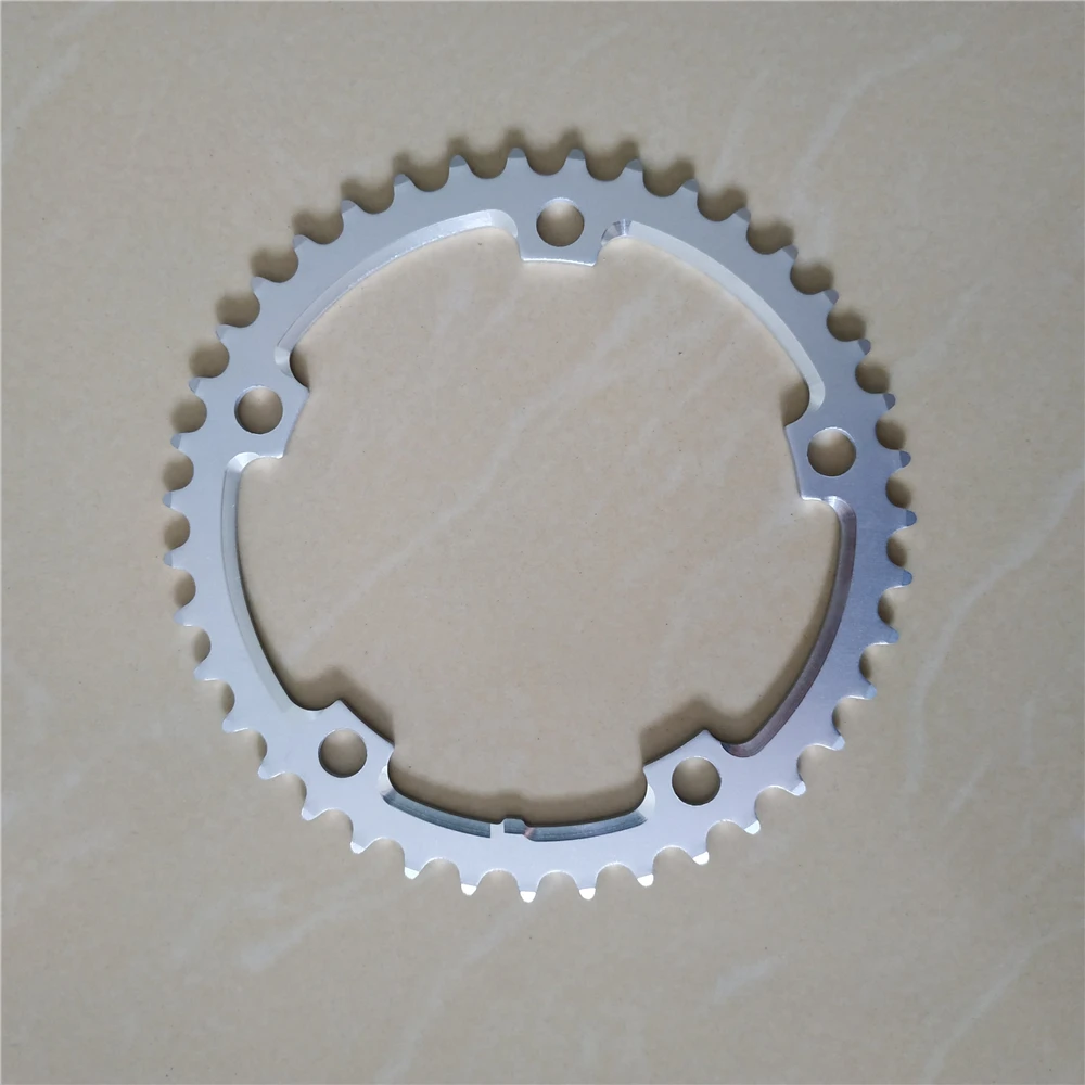 Road Bicycle Chainwheel 130BCD 50T 39T Chainring Sprocket Silver Double System Plate Folding Bike Chain Wheel  Crank 6-10 Speed view 5