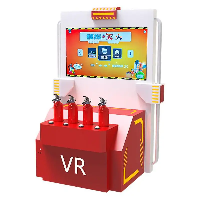 

Simulated fire extinguishing VR fire drill safety experience hall science emergency interactive