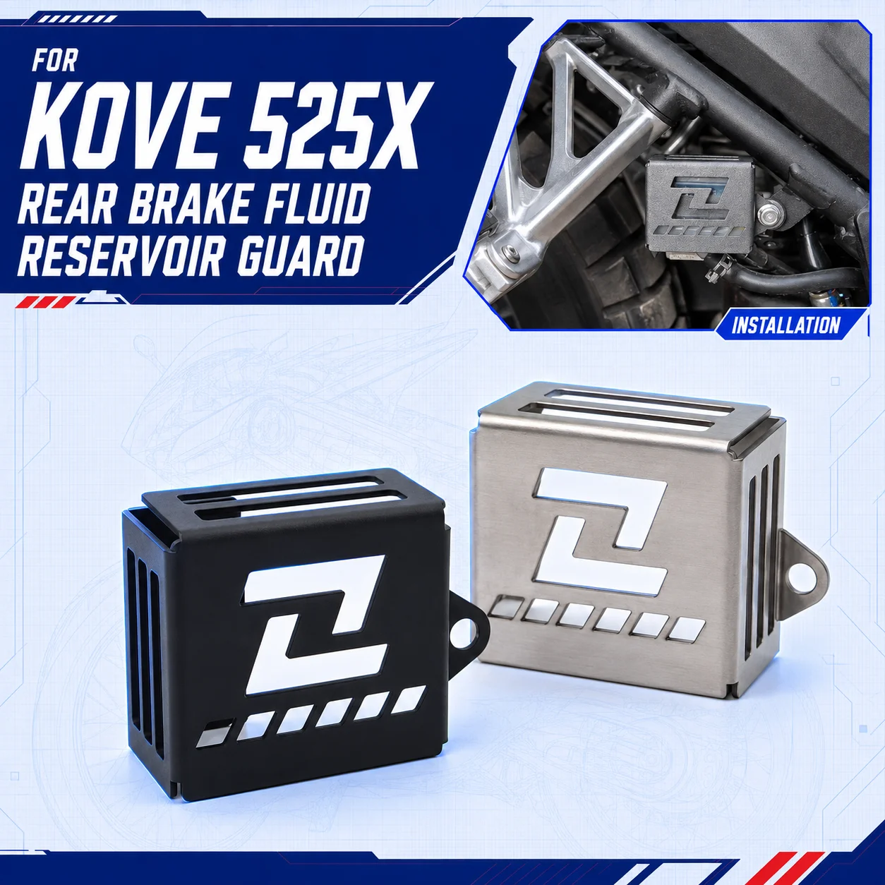 Rear Brake Reservoir Protective Cover Fit For KOVE 525X Modification Parts