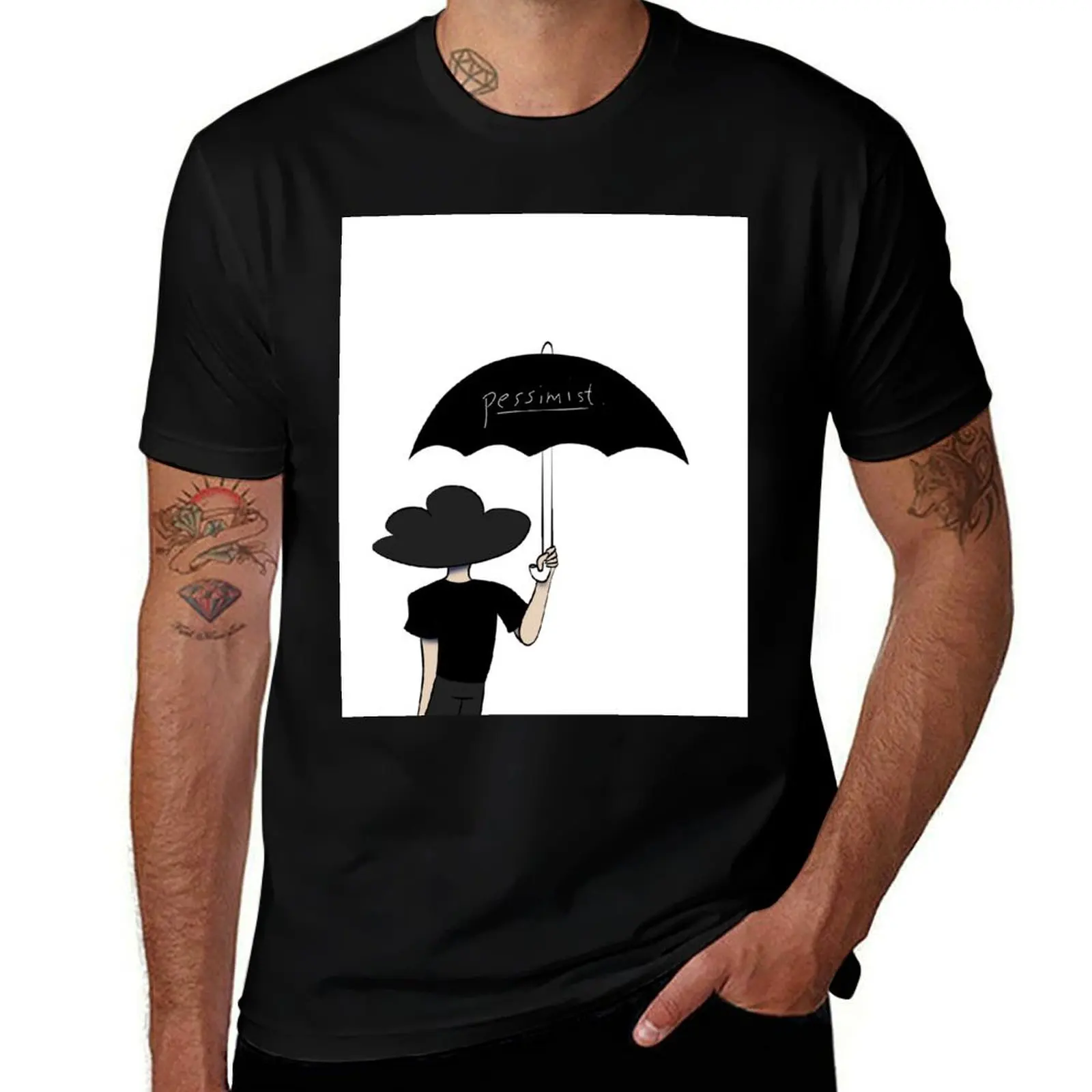 

Pessimism: Emo Version T-Shirt Athletic Quick Dry T-Shirt for Men