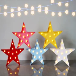 LED Pentagram Decorative Lights Battery Power Star Decor Neon Light For Girls Bedroom Wall Decoration Stage Atmosphere Lamp