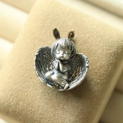 Fashion Cute Angel Pendant Necklace Dream Girl Angel Wings Short Chain Necklace for Women Girl Jewelry Xmas Gifts