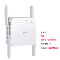 Wifi Repeater 5Ghz Wireless Wifi Extender 1200Mbps Long Range Signal Wi-Fi Amplifier Router Wi Fi Booster 2.4G Wifi Repiter