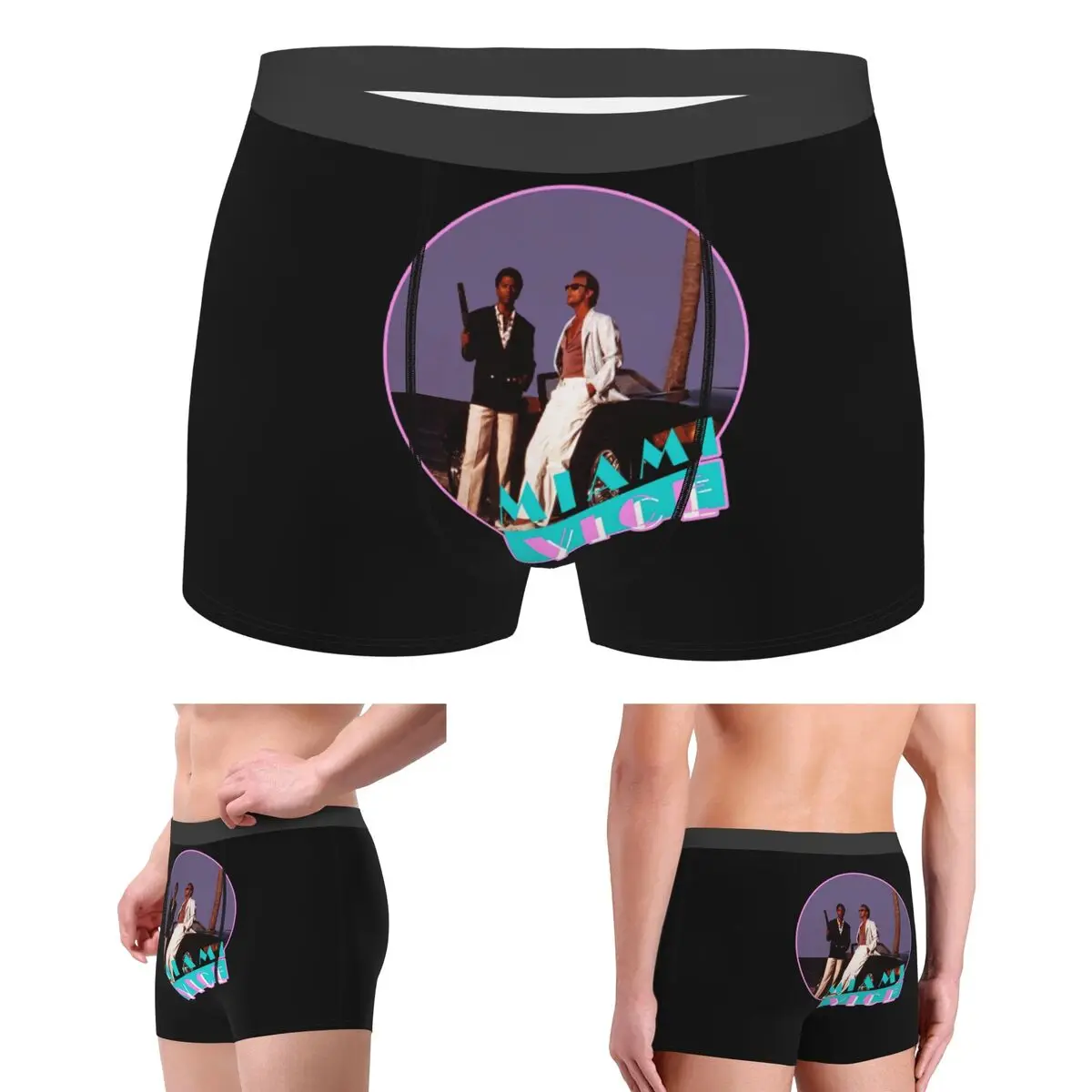 

Boxer Underpants Shorts Miami Vice R Panties Men's Comfortable Underwear for Homme Man Boyfriend Gifts