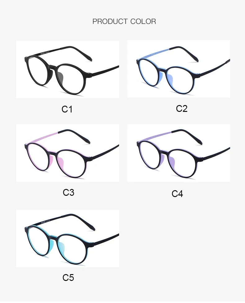 3050 Reines Titan Runde Rahmen Anti Blau Licht Lesebrille Männer Und Frauen Computer Presbyopie Brillen Vergrößerungs Brillen – Detail 8