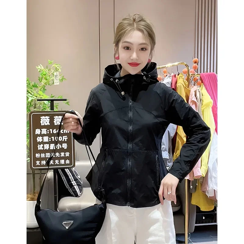 

Sunscreen Clothing Coat Women Summer 2025New Yoga Clothing Coat Slim Plus Size Breathable Outcoat Short Sunscreens Jacket Ladies