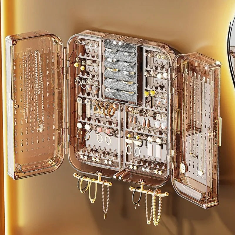 

Large Jewelry Storage Box Transparent Earrings Necklace Display Boxes Plastic Jewellery Organizer Cases Pendant Bracelet Case